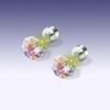 Floral Cubic Zirconia Ear Stud Earrings, Hypoallergenic Titanium Stackable Cartilage Helix Conch Piercing Jewelry