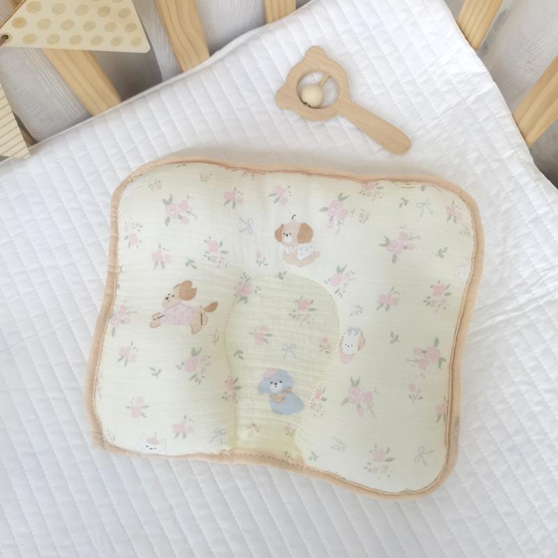 Adorable Baby Pillow - Pure Cotton, Breathable, Sweat-Absorbent Gauze for All Seasons