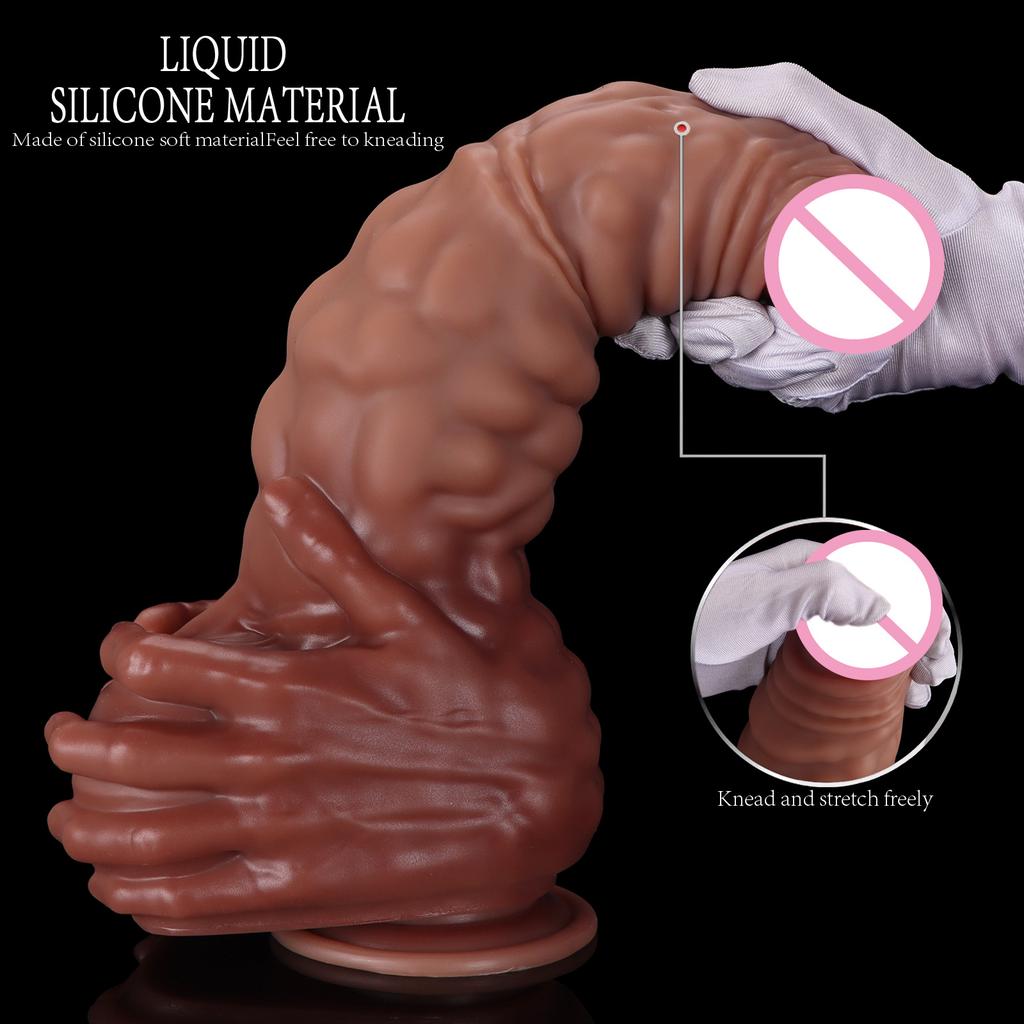 Handgehaltener Dildo Weibliche Masturbation Muskelgefühl Simulation Penis Erwachsenen Sexprodukt
