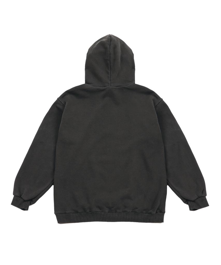 Pigment Coated Hoodie Charcoal