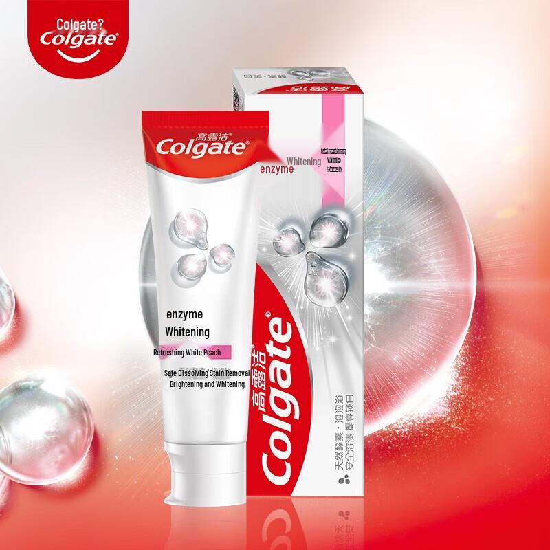 Colgate Enzyme Whitening Toothpaste - Refreshing White Peach (2 x 120g)