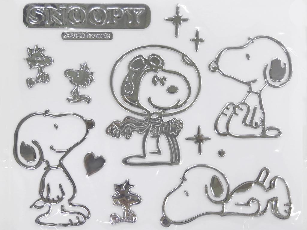 Basic Standard Snoopy Emblem Sticker 3D 3D Car Custom Decoration Character Stylish Cute Snoopy 4 Parts No. 1