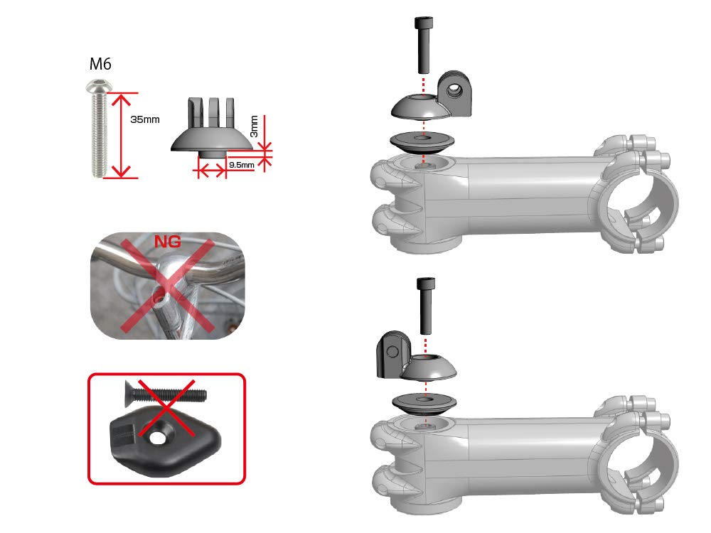 Top Cap Mount Type B for GoPro HERO Series Cameras It On Top of Your Existing [REC MOUNT] [TOPCAP2-GP] (Put Cap)