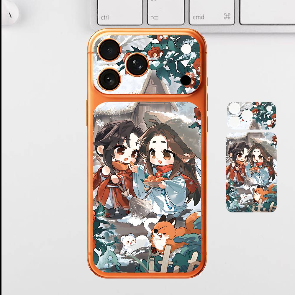 Kawaii Tian Guan For Iphone 17 Pro Max Back Protective Decorative Sticker Back Cover