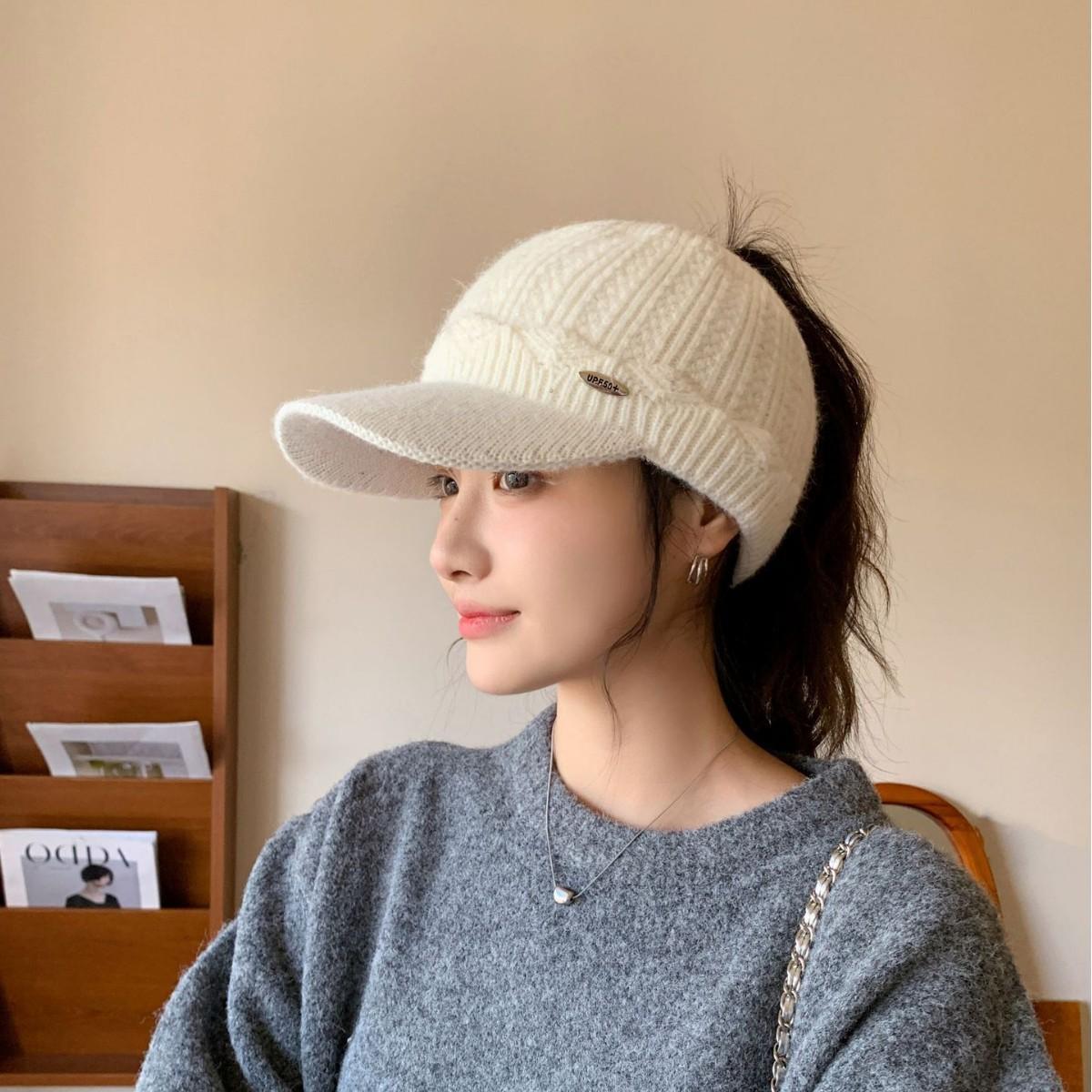 Осенне-зимняя теплая повседневная универсальная для лица маленькая бейсболка женская Adjustable