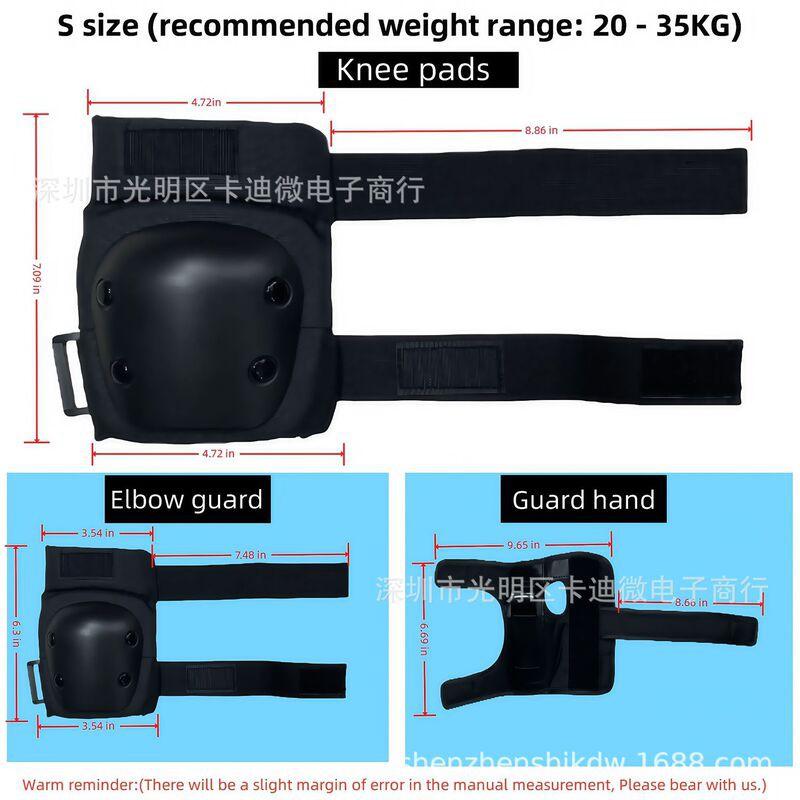 Cycling Protective Gear Set Adults Kids - Knee Elbow Wrist Palm Head Protection 6-Piece Safety Equipment