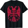 Serbian Double Headed Eagle Emblem  Serbia Coat of Arms Men TShirt Short Sleeve Casual Cotton ONeck Summer  TShirt