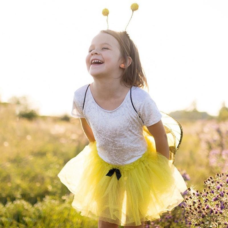 Bees Wing with Headband Set Insect Wing Bees Costume Kids Bees Headband Butterfly Wing Halloween Wing for Kids Girls