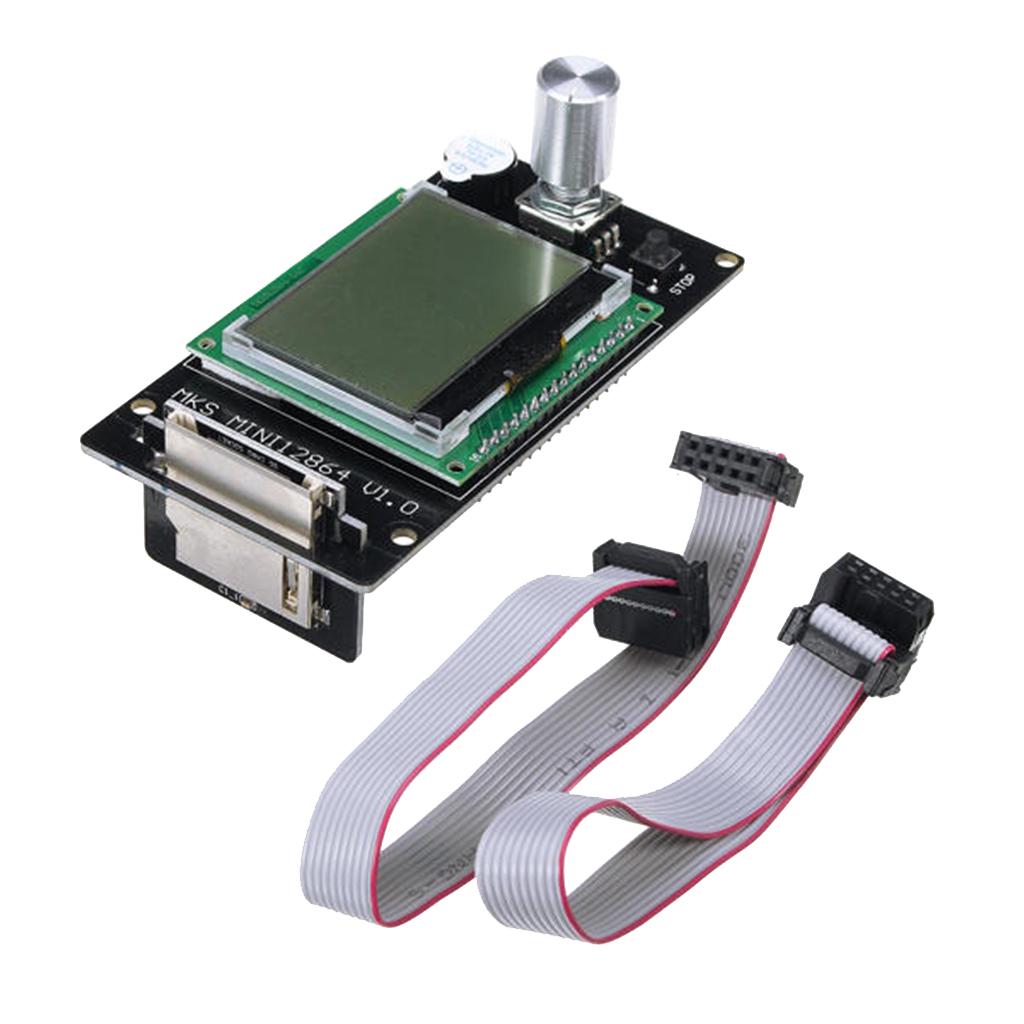 Buy Mini LCD Screen Controller Board with SD Card Slot and Cable for 3D ...