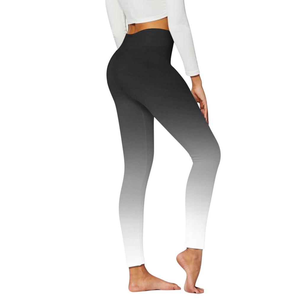 Dámské ležérní móda Outdoor Gradient Slim Elastické kalhoty na jógu Devítiminutové kalhoty