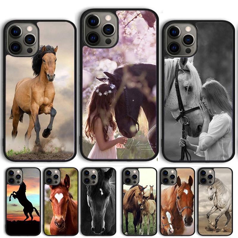 Horse Animal Running Cool Coque Shell For iPhone 17 Air 15 16 14 13 12 Pro Max 11 Pro Max Plus Phone Case Cover