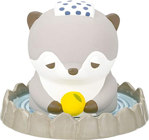 LIBUHAATO Hot Spring Humidifier, Premium Nemu Animals, River Otter Walnut, Pot Body: W3.0 x D3.0 x H 3.9 inches (7.5 x 7.5 x 10 cm), Saucer: W3.0 x D3