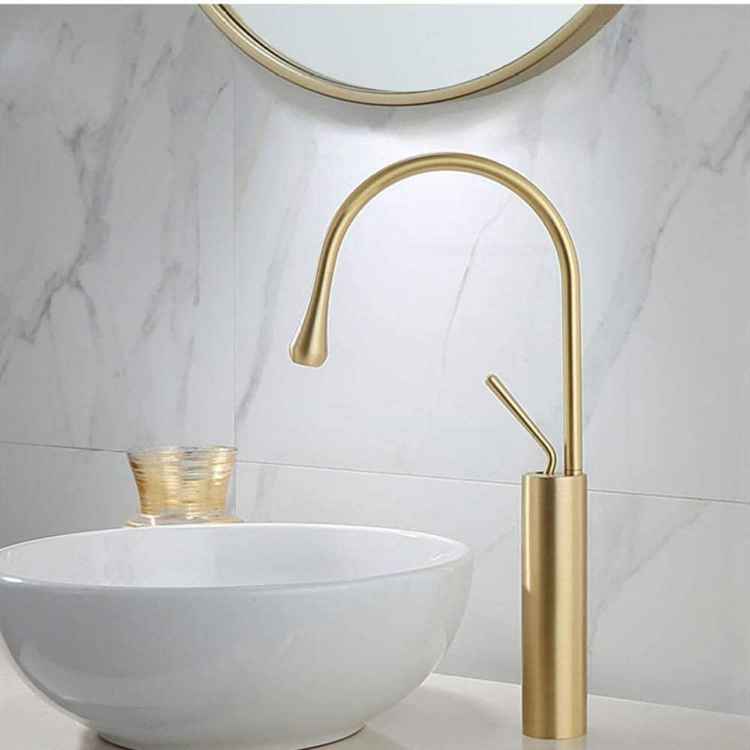 

Single Handle Rotates 360 Compatible with Golden Brass Double Sinks Tap, Kitchen Sink Hot and Cold Water Taps, Modern Style золотий