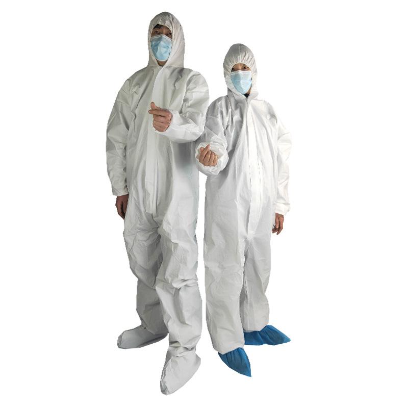 Disposable Waterproof Breathable Isolation Suit with Non-Woven Fabric for Farming and Animal Husbandry