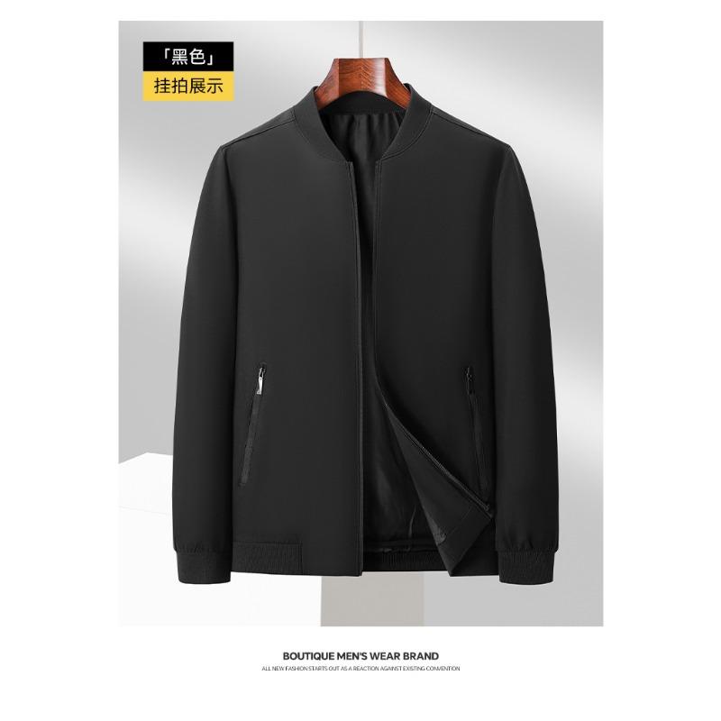 Unifarbiger Strickcardigan Herbst und Winter Herrenjacke Business Casual Jacke Stehkragen-Oberteil