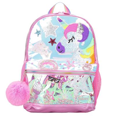 Unicorn Face Backpack, for Girl Multicolour Backpack