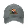 Cute Red Panda Baseball Cap Unique Hats Custom Hat Luxury Caps Brand Man Cap Boy Child Womens