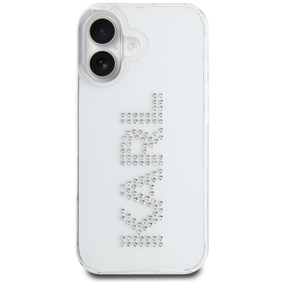 Etui do iPhone 16 Karl Lagerfeld Rhinestones przezroczyste