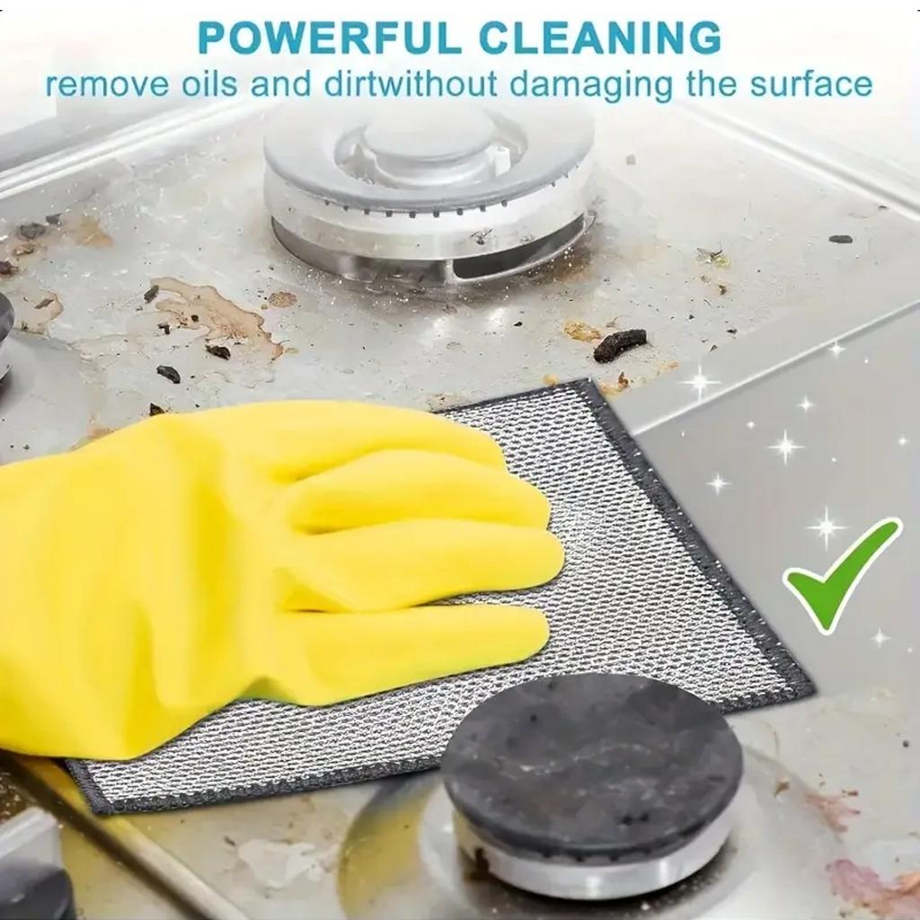 1/3/5/10 New Upgraded Single/Double-Layer Scratch Resistant Wire Dishcloths Scratch Resistant Wire Dishcloths Kitchen Cleaning