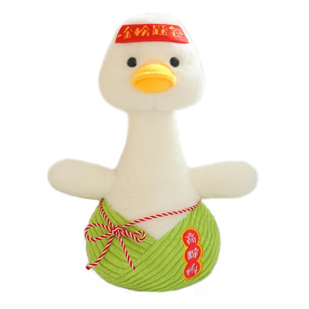 

Adorable Stuffed Fighting Duck Plushie Soft Gift for Loong Boat Festival Ornament белый/зелёный