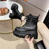 Fashion 9CM Women's Ankle Boots New Ladies Platform Leather Short Boots High Heels Winter Warm Plush Chunky Booties Fur Snow Shoe Woman