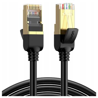 Rundes Netzwerkkabel Ugreen Nw107 Ethernet Rj45, Cat.7, Stp, 15M (Schwarz)