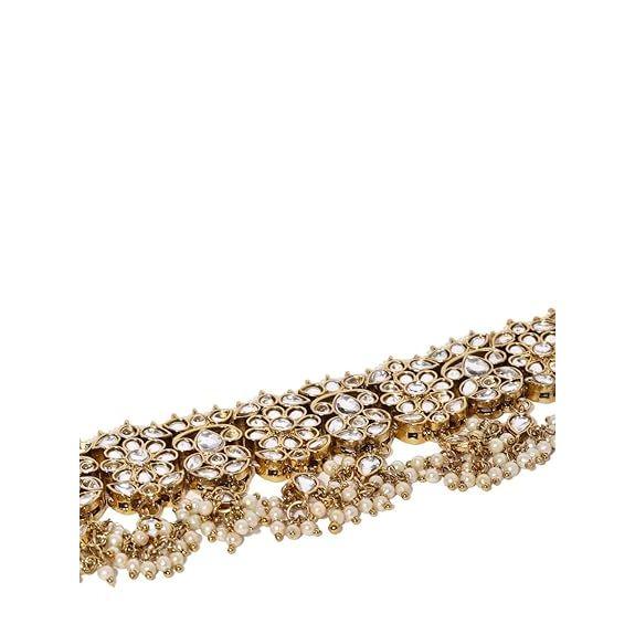 Traditional Kundan & Pearls Necklace Set For Women