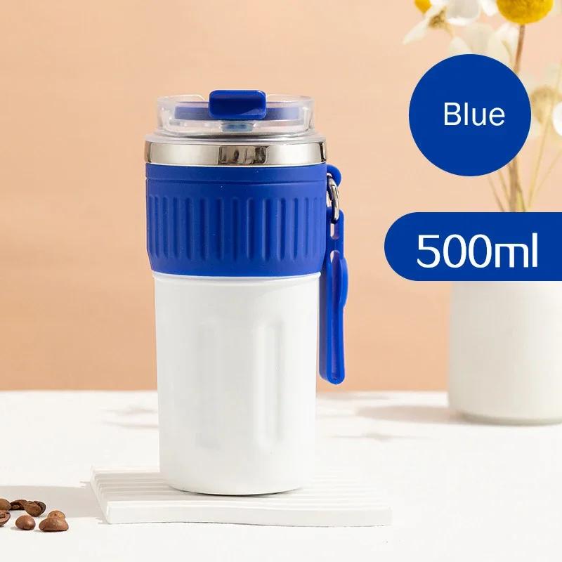 Stainless Steel Thermos Coffee Bottle Leak-proof Vacuum Flask Insulated Cup 510ml