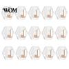 Home Organization Hooks Acrylic Adhesive Hooks, Hexagonal Wave Shape, No Drilling Easy Clear Wall Installation Hook, Modern Style for Bathroom Kitchen