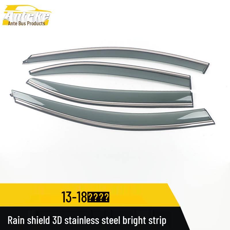 3D Stainless Steel Rain Guards & Sun Visor Trim for 13-18 Jetta