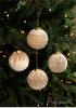 8CM Velvet Wrapped Christmas Ornament Ball with Gold Powder 