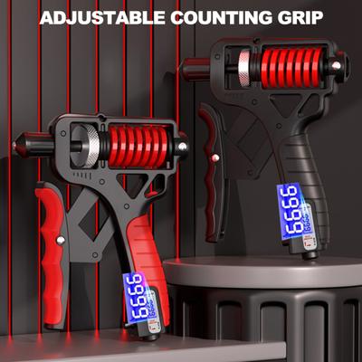 Grip Strength Trainer Adjustable Distance 5-165kg Ergonomic Non-Slip Rubber Hand Gripper Forearm Strengthener with Electric Counter