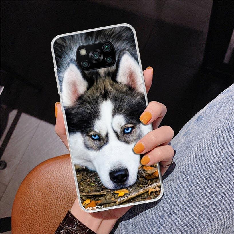 Siberian Husky Dog Phone Case For Xiaomi Poco X7 X6 X5 Pro F7 Ultra Redmi 15C 15 13C 13 12C 12 10 10A 10C 9 9A 9C 9T Cover Poco