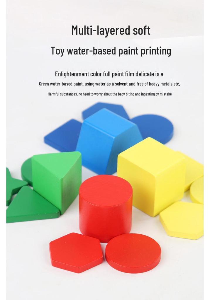 Montessori Early Education Shape & Color Sorting Building Blocks for Children