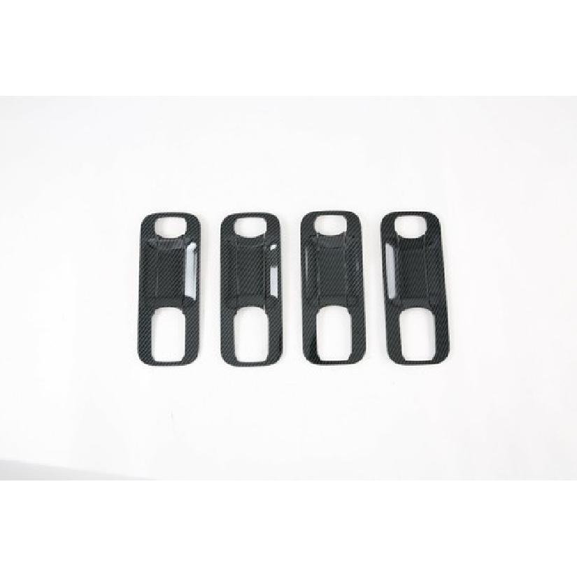 Carbon Fiber Door Handle Bowl Cover Trim For Ford F150 2015- SET 12PCS ABS