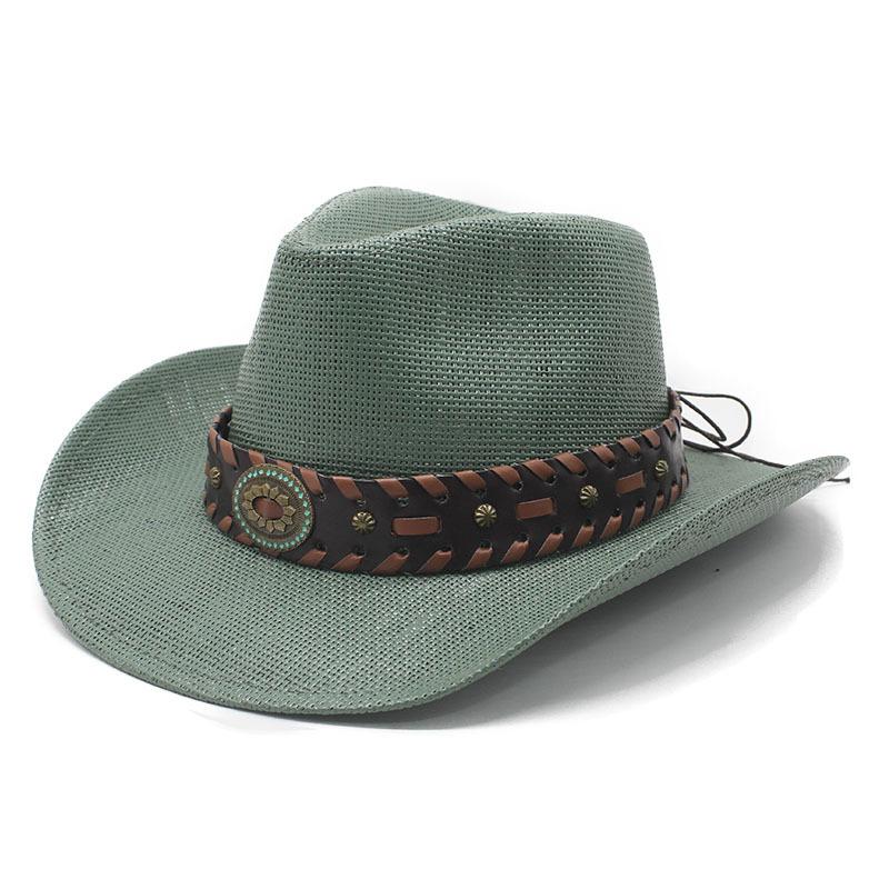Men's and Women's Fashion Big-brimmed Top Hat Plus Hard-top Denim Straw Hat Sunshade Beach Hat