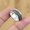 Bague spinner en pierre gemme naturelle sans pierre Taille 8.75 Bijoux en argent sterling 925