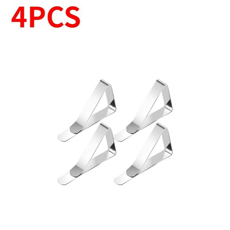 4-12 pezzi Morsetti per tovaglia in acciaio inossidabile Supporto per tovaglia per feste, matrimoni, passeggiate, tavoli da picnic, decorazioni