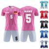 Kit de camisas personalizadas masculinas meninas com número de nome camisas de futebol personalizadas para meninos terno de treinamento