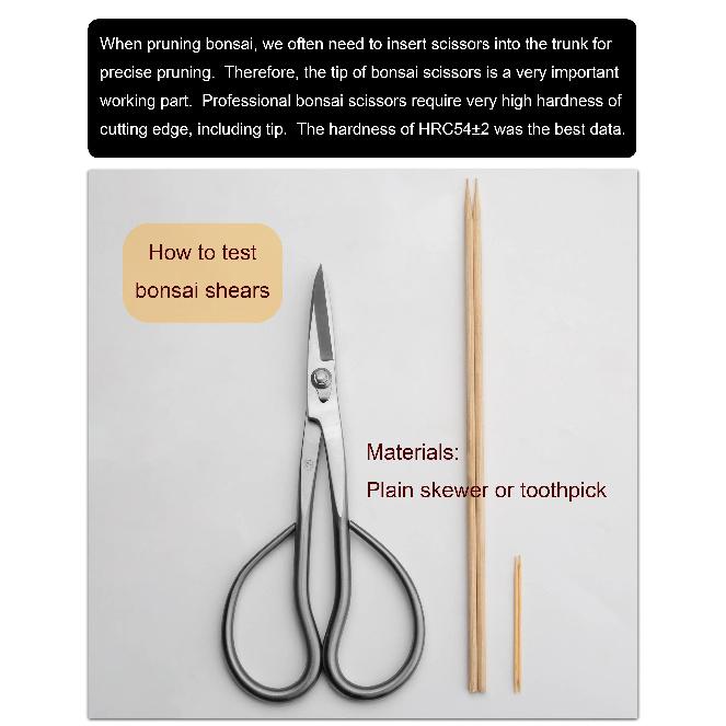 Standard Grade 180 Mm Long Handle Bonsai Scissors 3Cr13 Alloy Steel Bonsai Tools