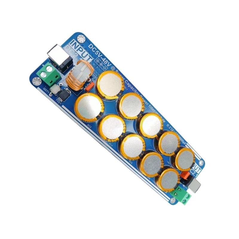5V-48V 10A Supercapacitor Filter Board  Linears Switching for Headphone Amplifier