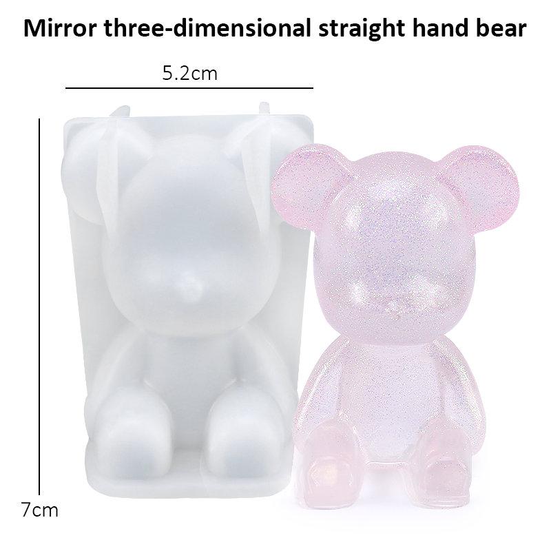 Stereoscopic Animal Resin Molds Silicone Bear Casting Molds Epoxy Resin Mold for Keychains DIY Handmade Resin Jewelry Supplies