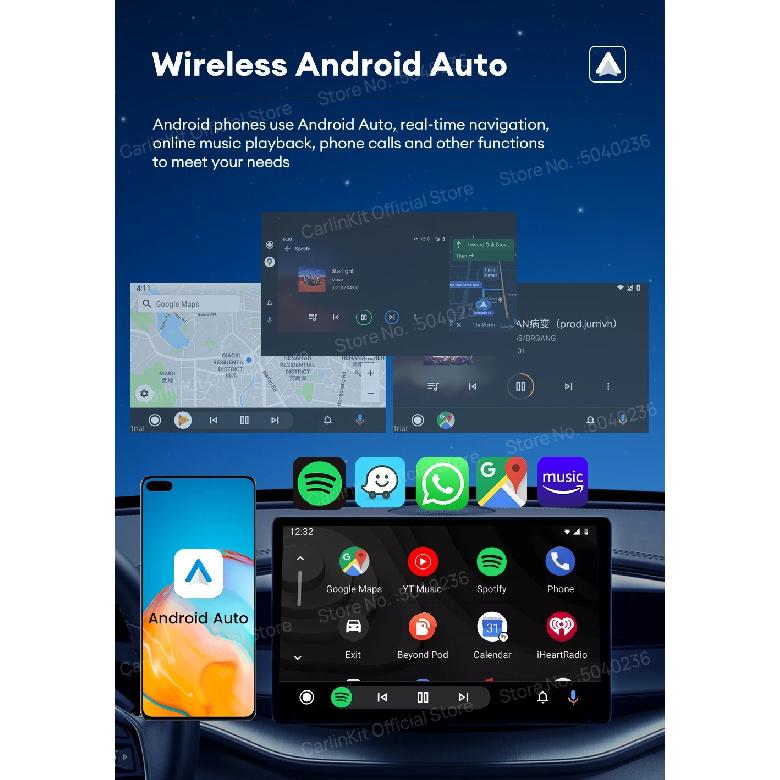 CarlinKit CCPA Wireless CarPlay For Android Car Radio Wireless Android Auto Wireless Auto Connect Mirrorlink Smart USB Adapter