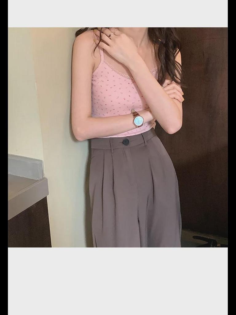 Dámská sexy štíhlá květinová krajková tílko - všestranný styl BM 2025