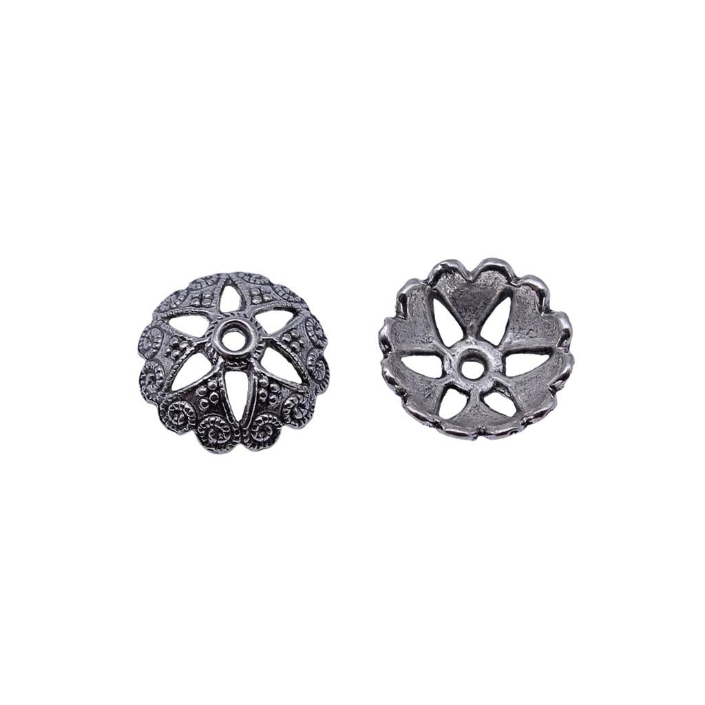 Textured Bead Cap Charms Dome Covers For Pearl And Gemscolor Jewelry Findings