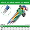 Precision Allen Wrench Set 1.5mm To 10mm Hexagon Spanner Set Heavy Duty L Wrench Kit  For Machinery