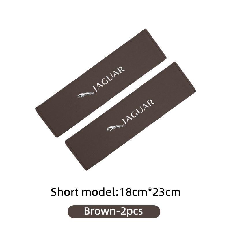 Suede Car Seat Safety Belt Shoulder Protection Mat Badge Accessories For Jaguar XF XJ XE XK S-Type F-Type X-Type F-Pace I-Pace