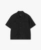 LIBERCLASSY [25Ss] Llm32511 Black Crinkle Half Shacket