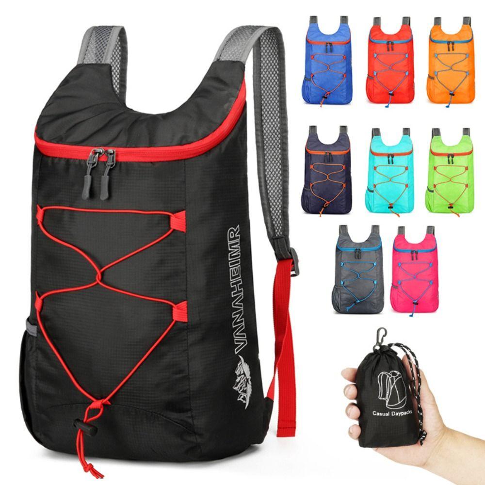 Foldable Sports Backpack Ultra Lightweight Waterproof Nylon Fabric Outdoor Packable Backpack High-capacity Fitness Bag