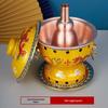 Cloisonne Single Copper Hotpot with Alcohol Stove